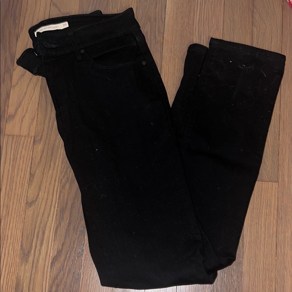 Levi's Classic Mid Rise Skinny - Black Skinny Jeans Sleek Design